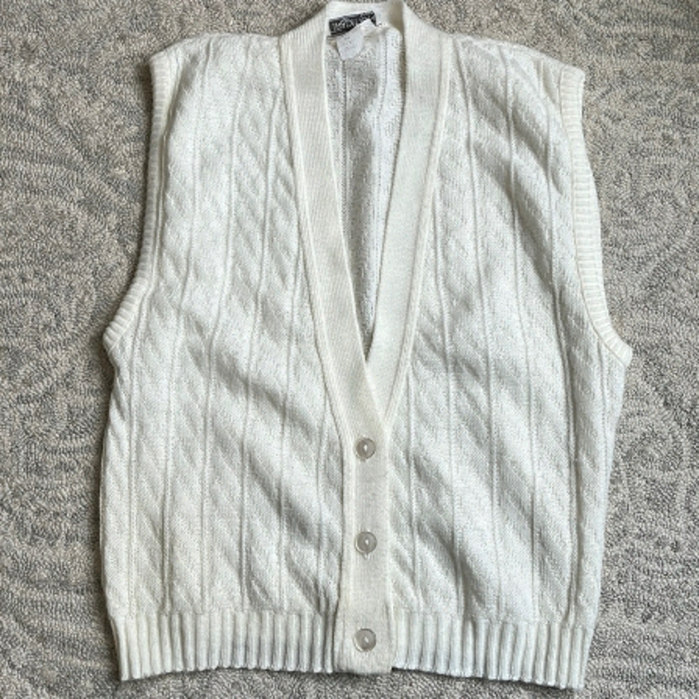 Vintage Sears Cardigan Vest Size medium